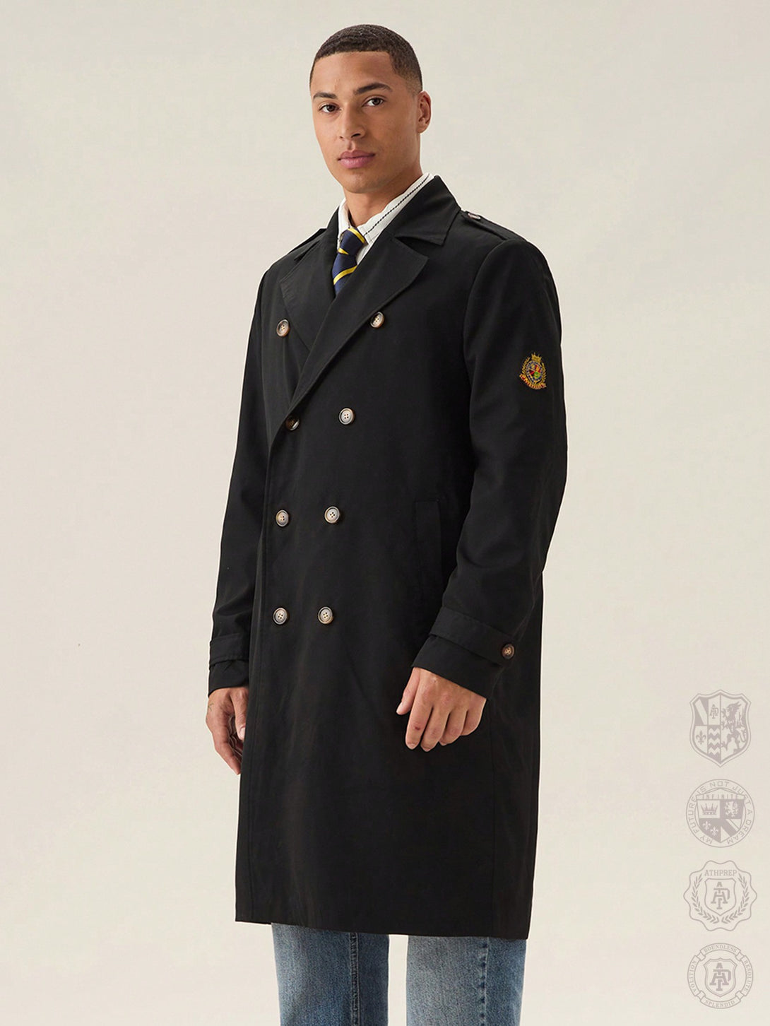 Hombres, Ropa de hombre, Chaquetas & Abrigos para Hombre, Abrigos Trench Masculinos, 38559117, Negro