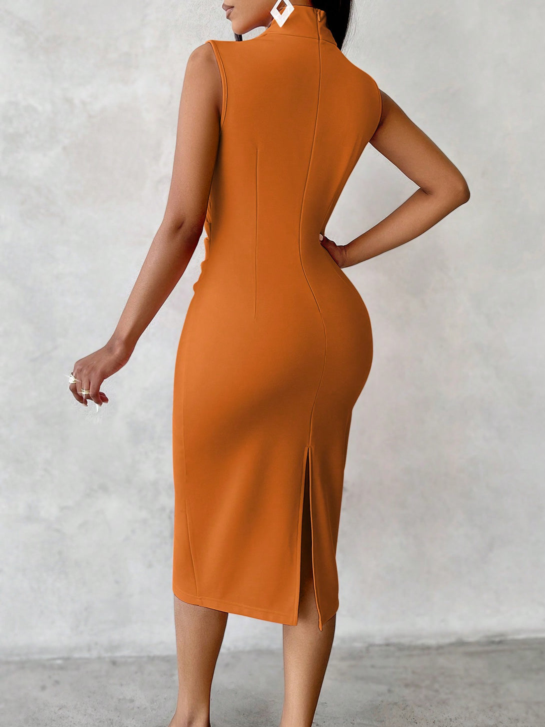 Ropa de Mujer, Ropa de Mujer, Vestidos de mujer, Vestidos midi para mujer, Óxido marrón