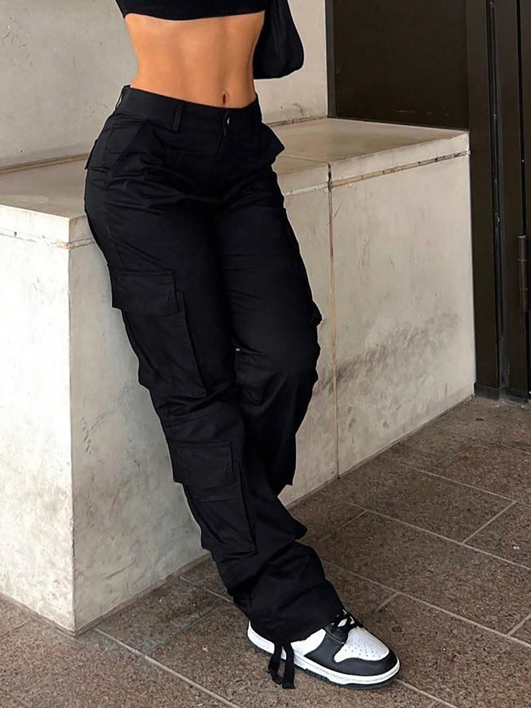 Ropa de Mujer, Bottoms de Mujer, Pantalones de Mujer, 25120834, Negro