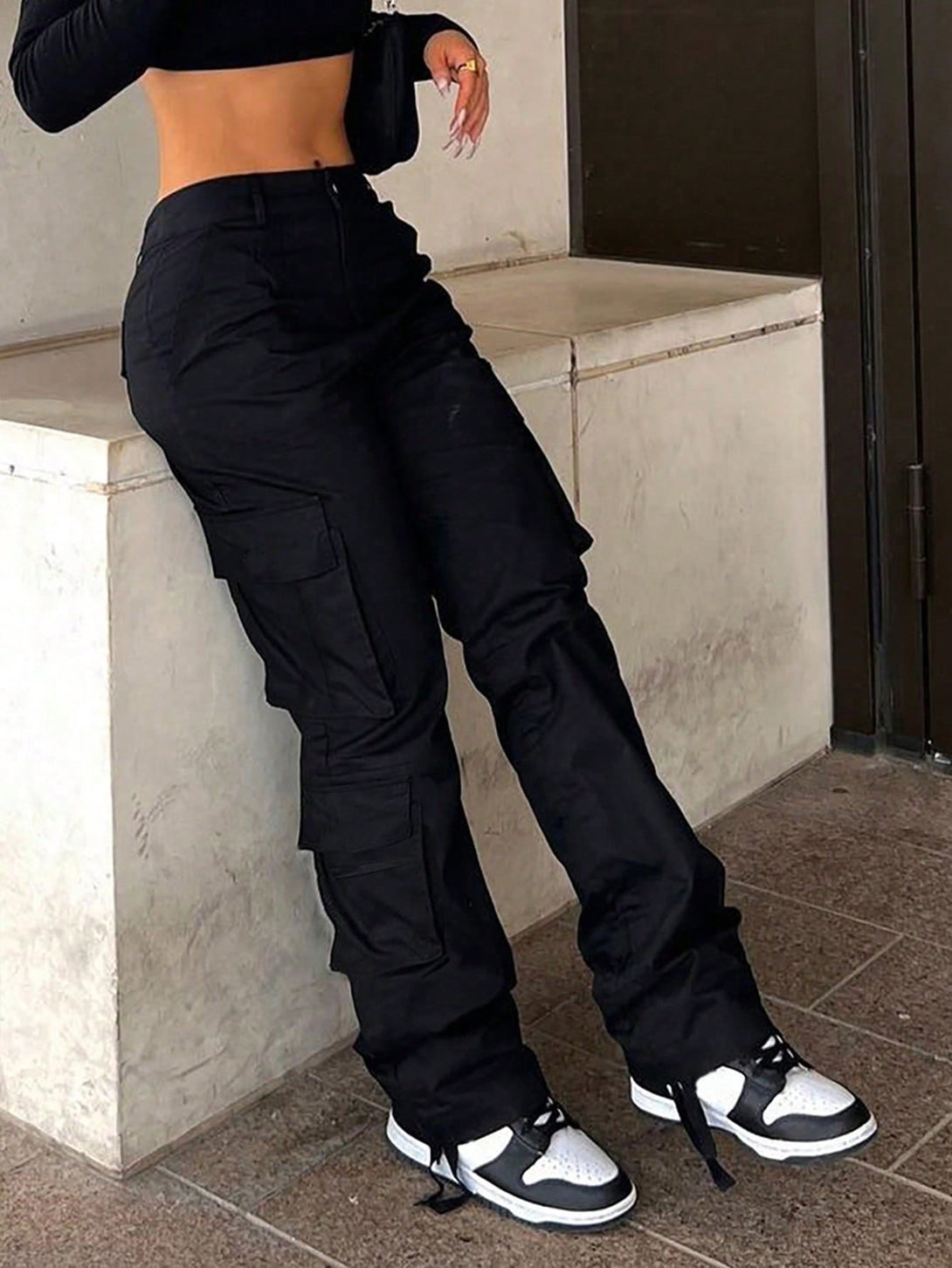 Ropa de Mujer, Bottoms de Mujer, Pantalones de Mujer, 25120834, Negro
