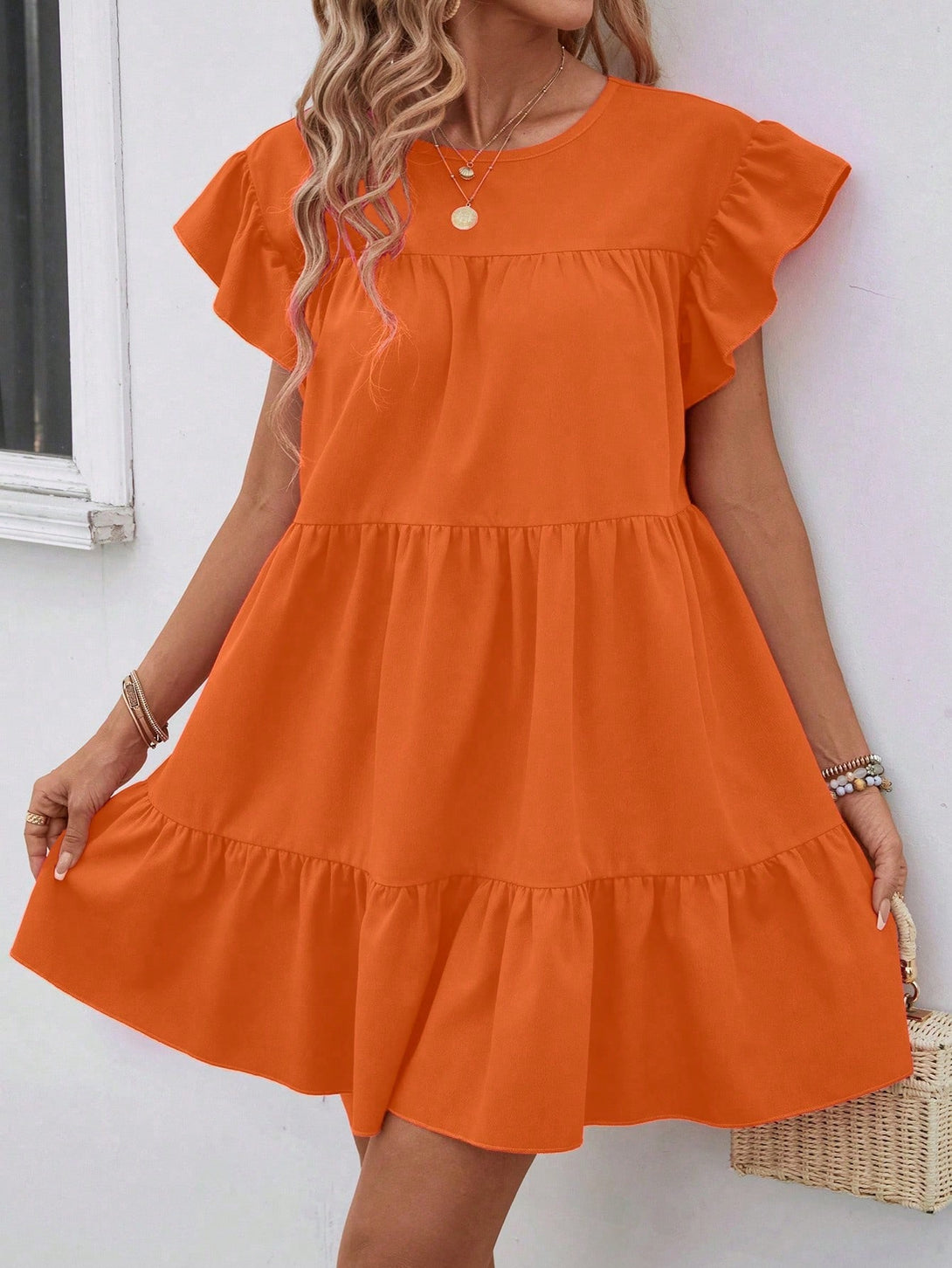 Ropa de Mujer, Ropa de Mujer, Vestidos de mujer, Vestidos midi para mujer, Naranja