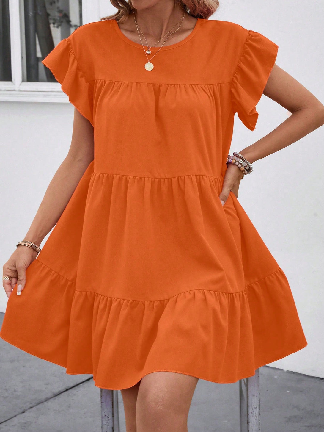 Ropa de Mujer, Ropa de Mujer, Vestidos de mujer, Vestidos midi para mujer, Naranja