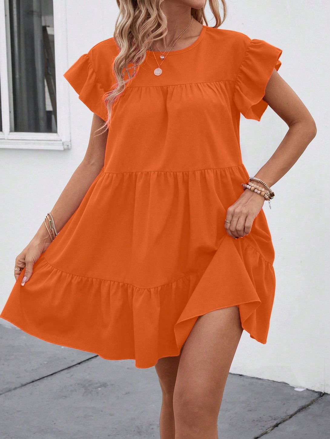 Ropa de Mujer, Ropa de Mujer, Vestidos de mujer, Vestidos midi para mujer, Naranja