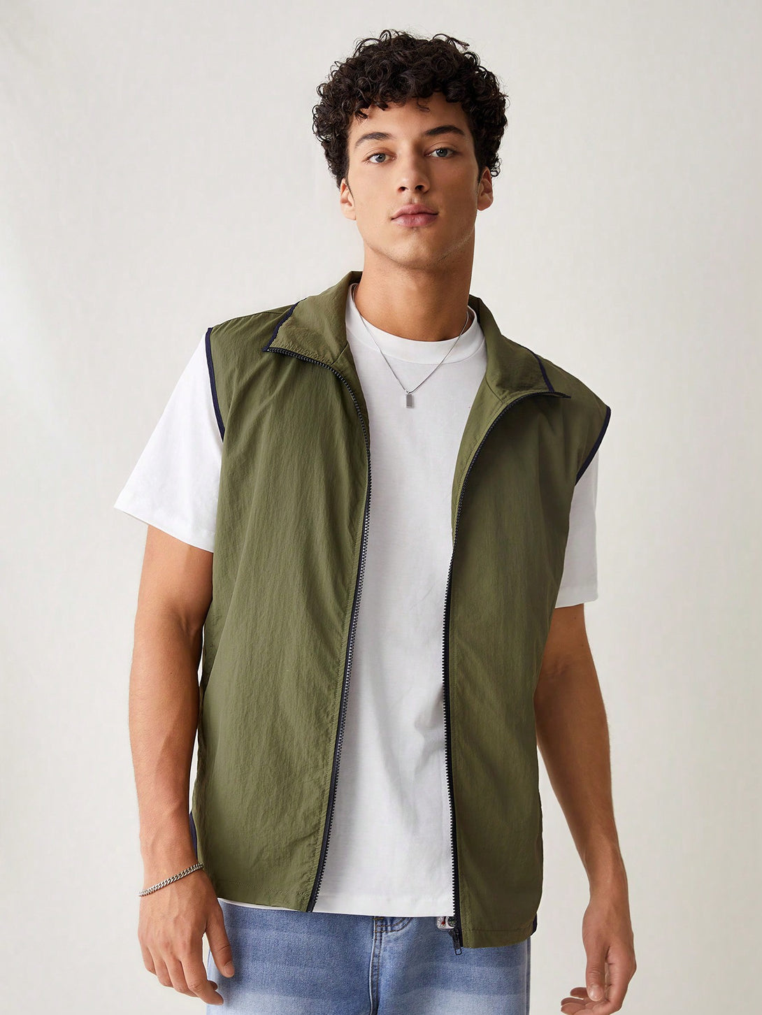 Hombres, Ropa de hombre, Chaquetas & Abrigos para Hombre, Chalecos de hombre, 39190809, Verde militar