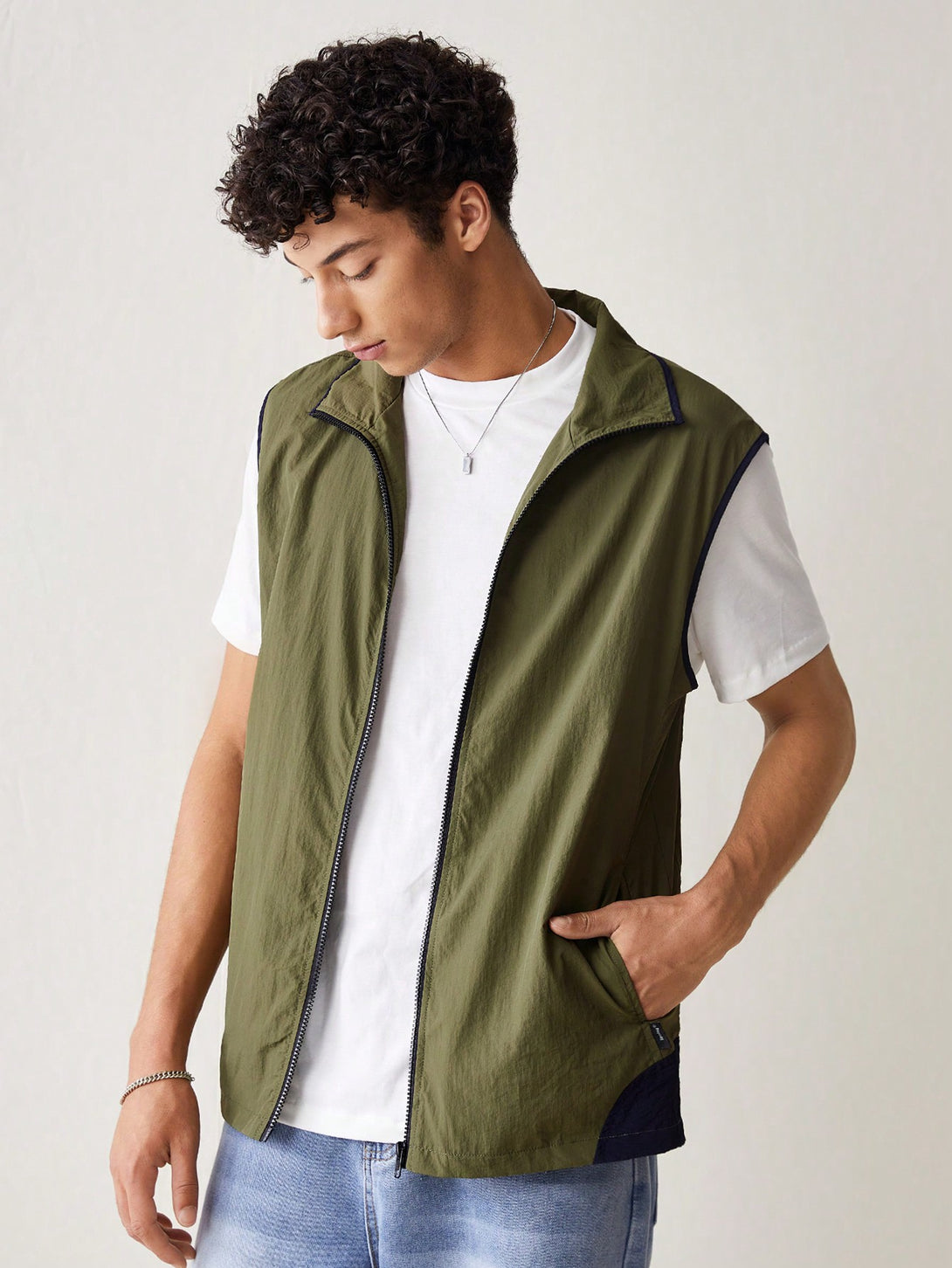 Hombres, Ropa de hombre, Chaquetas & Abrigos para Hombre, Chalecos de hombre, 39190809, Verde militar