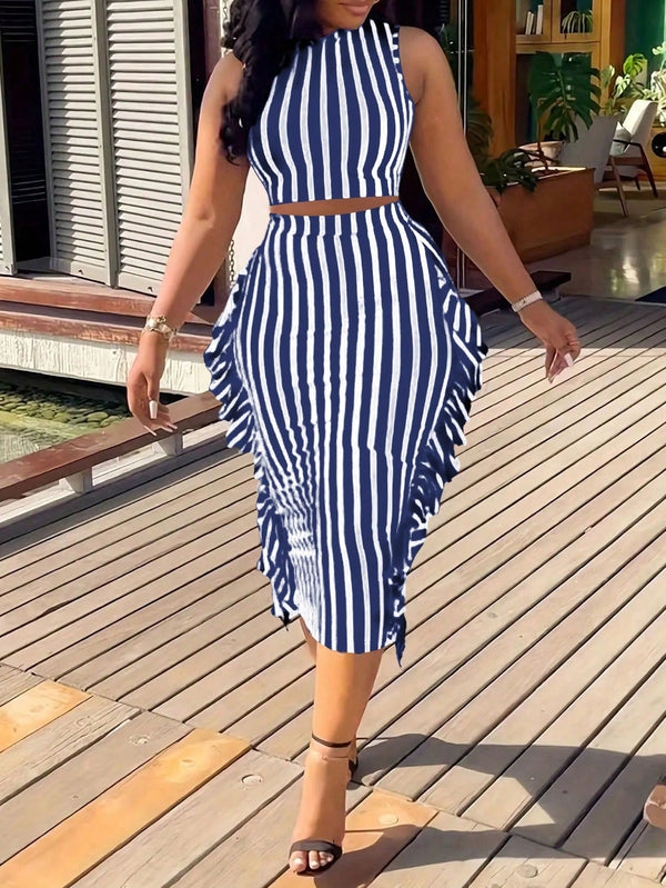 Ropa de Mujer, Conjunto para Mujer, Ropa Dos piezas para Mujer, 39224918, Azul Marino