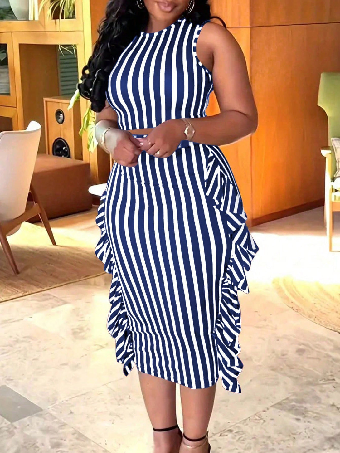 Ropa de Mujer, Conjunto para Mujer, Ropa Dos piezas para Mujer, 39224918, Azul Marino