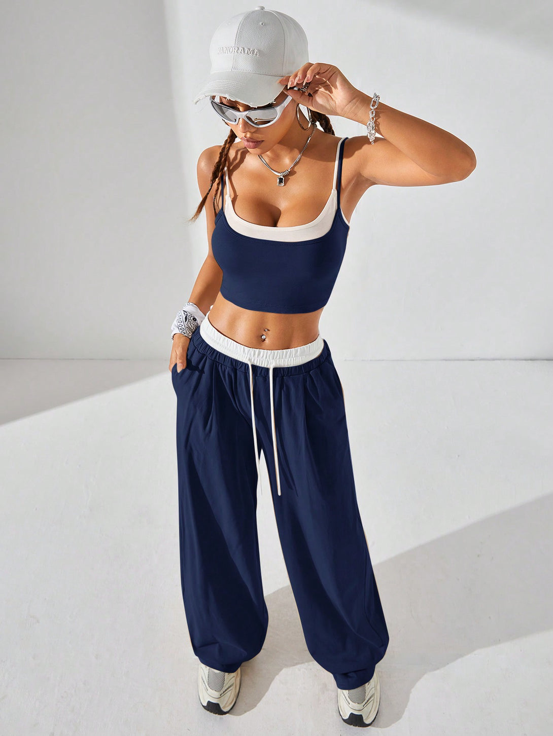 Ropa de Mujer, Conjunto para Mujer, Ropa Dos piezas para Mujer, Conjuntos a Juego, 39273129, Azul Marino