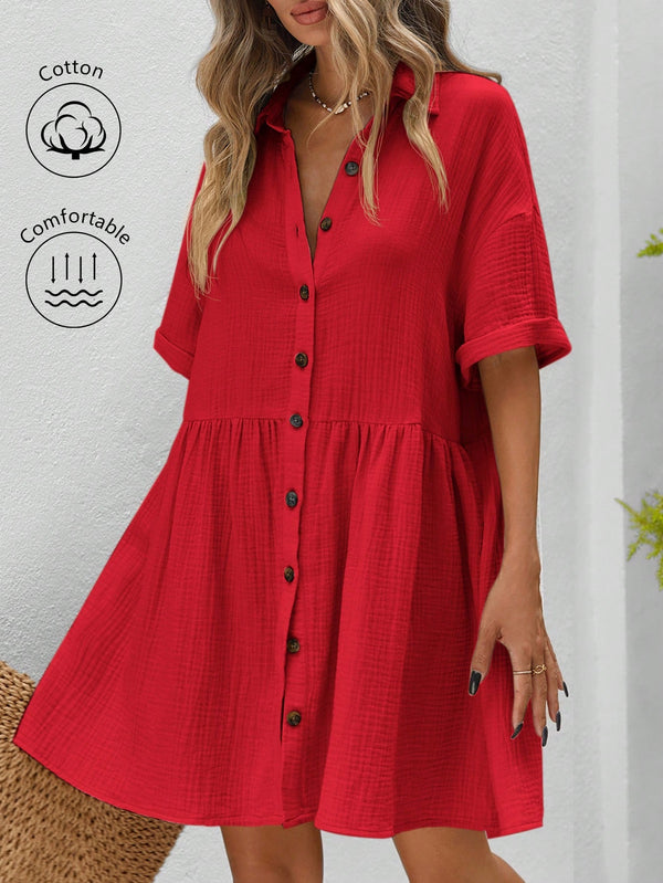 Ropa de Mujer, Ropa de Mujer, Vestidos de mujer, Vestidos cortos de mujer, Rojo