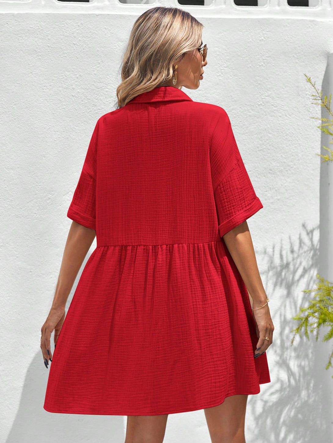 Ropa de Mujer, Ropa de Mujer, Vestidos de mujer, Vestidos cortos de mujer, Rojo