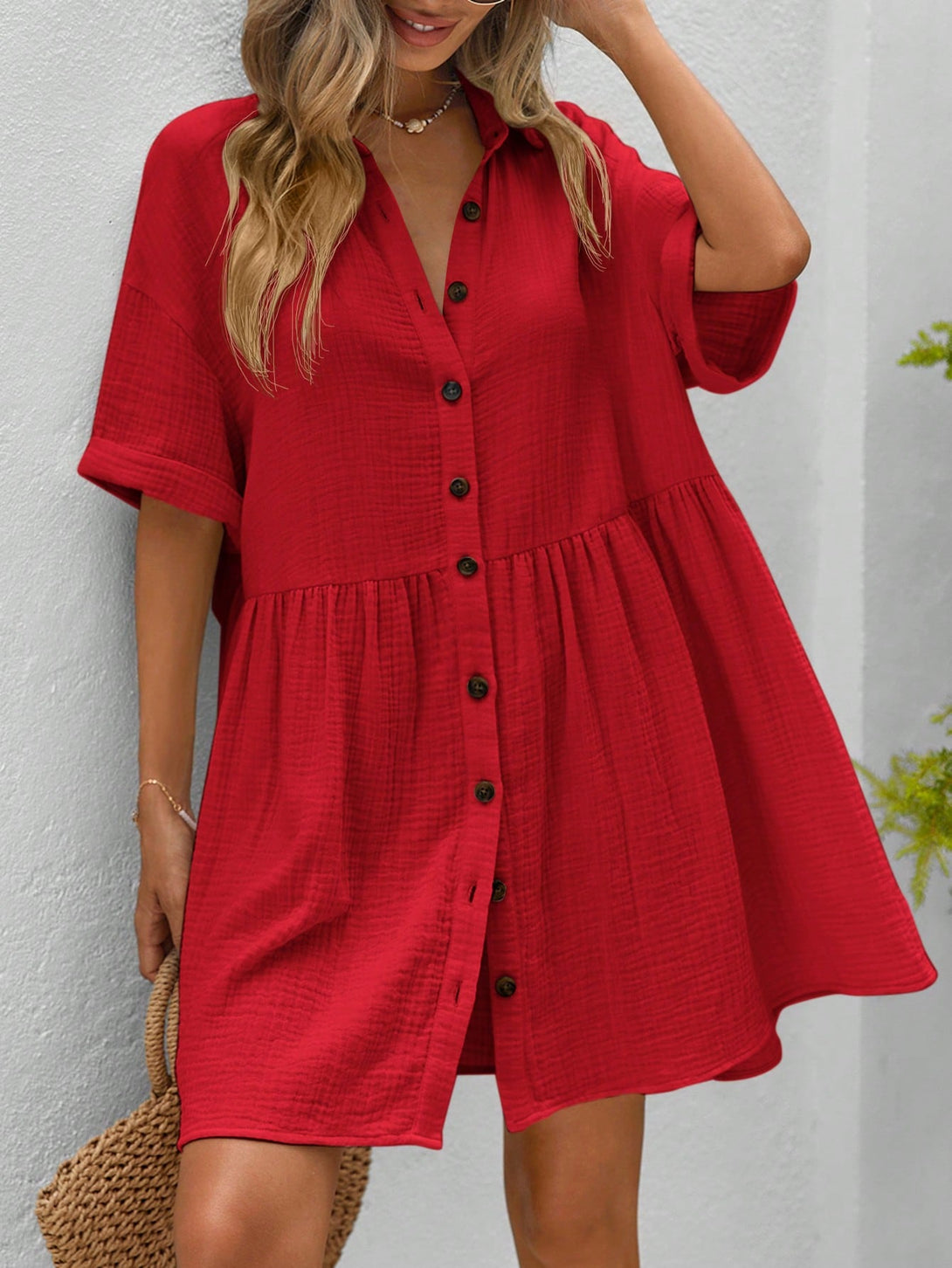 Ropa de Mujer, Ropa de Mujer, Vestidos de mujer, Vestidos cortos de mujer, Rojo