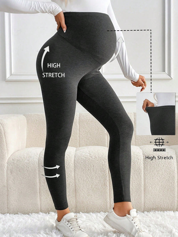 Ropa de Mujer, Ropa Premamá, Bottoms Premamá, Leggings de Maternidad, Gris