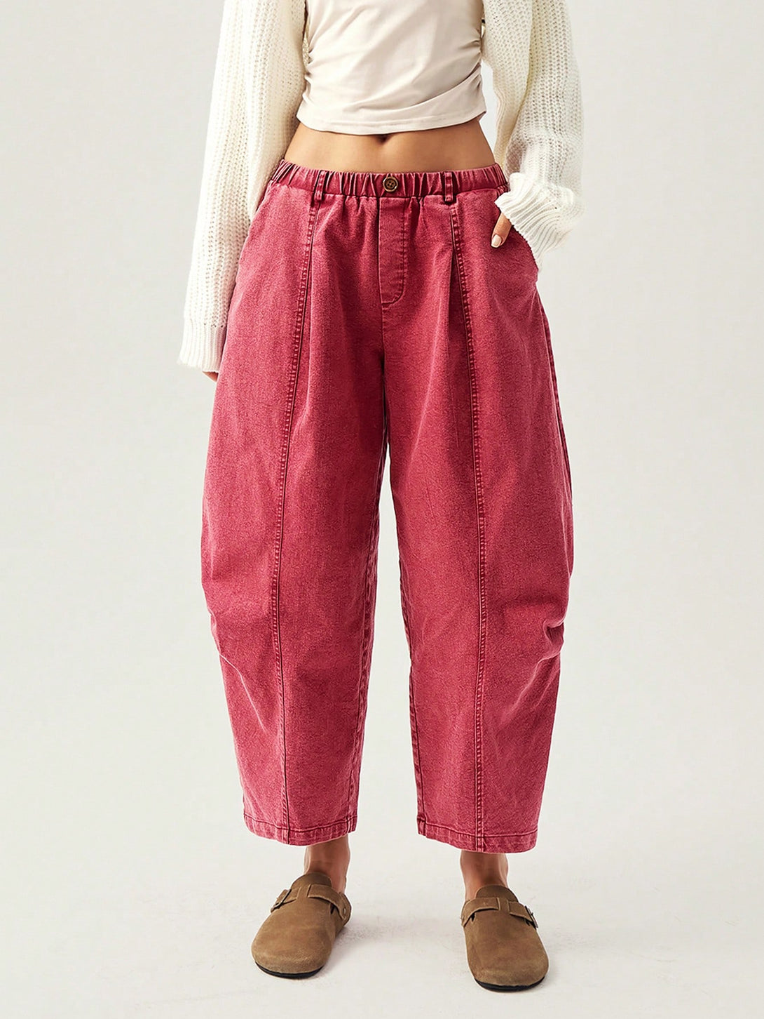 Ropa de Mujer, Ropa de Mujer, Bottoms de Mujer, Pantalones de Mujer, Rojo