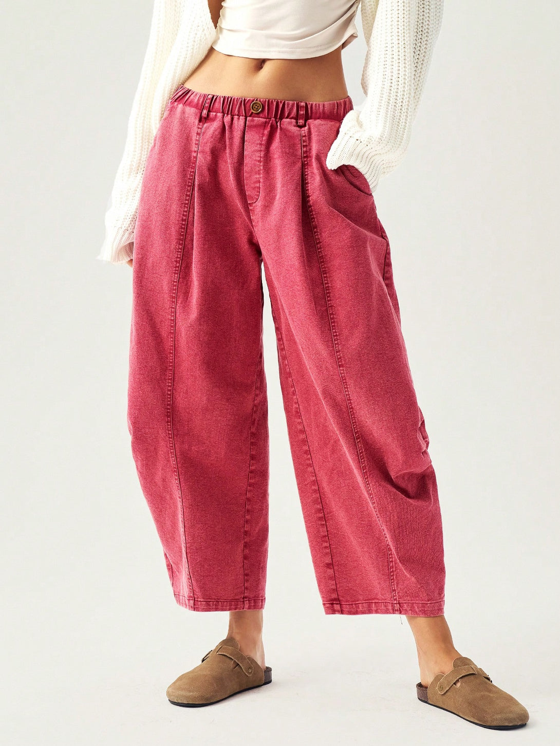 Ropa de Mujer, Ropa de Mujer, Bottoms de Mujer, Pantalones de Mujer, Rojo