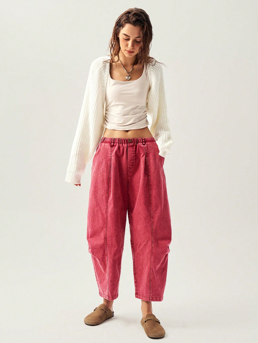 Ropa de Mujer, Ropa de Mujer, Bottoms de Mujer, Pantalones de Mujer, Rojo