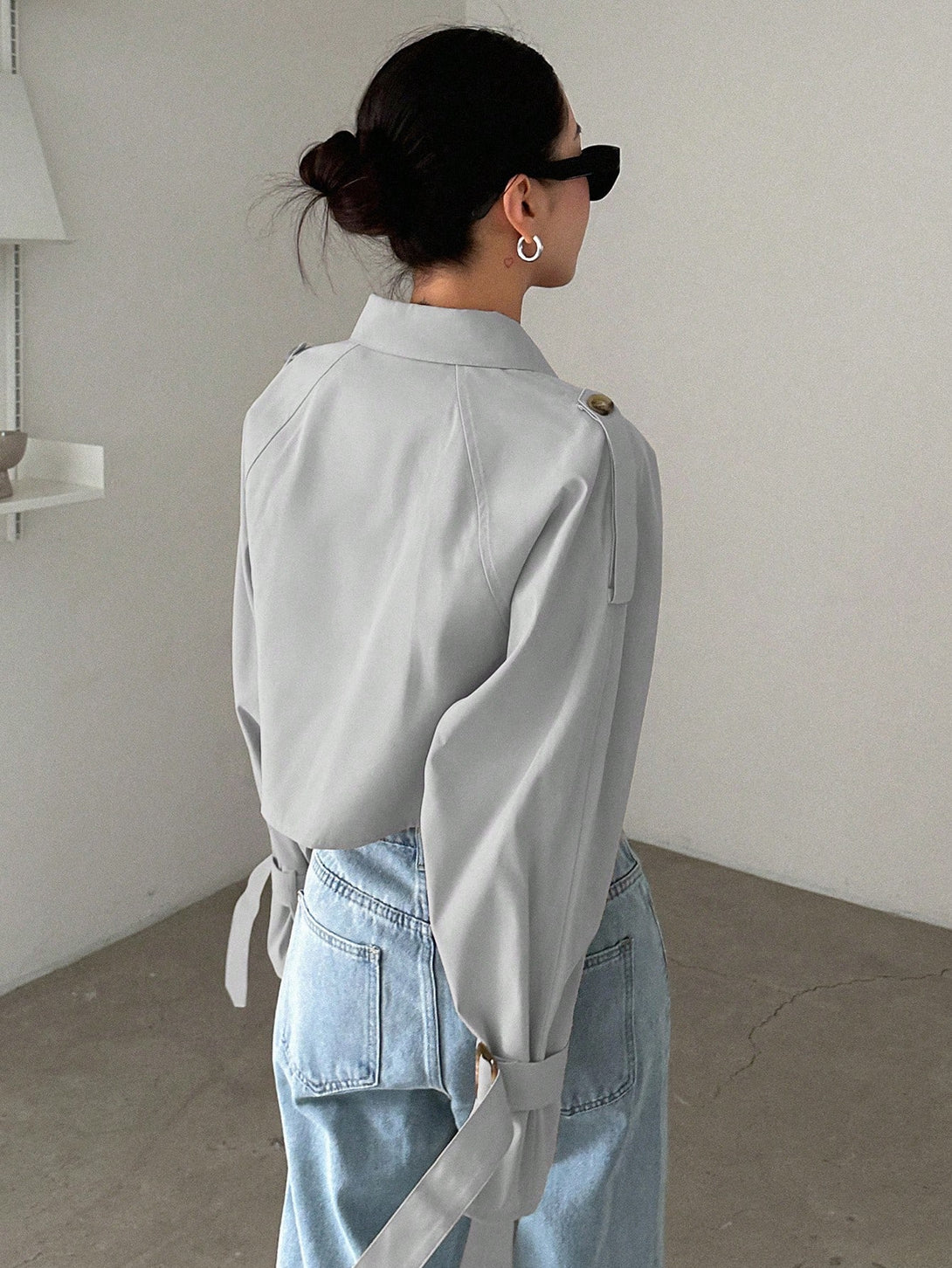 Ropa de Mujer, Ropa de Exterior para Mujer, Gabardinas para Mujer, 39456226, Gris Claro