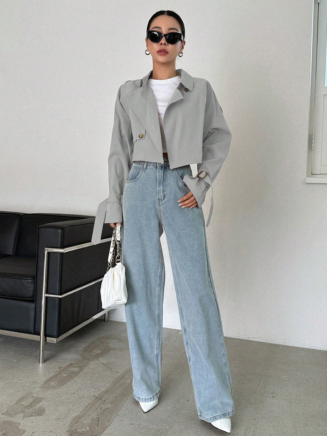 Ropa de Mujer, Ropa de Exterior para Mujer, Gabardinas para Mujer, 39456226, Gris Claro