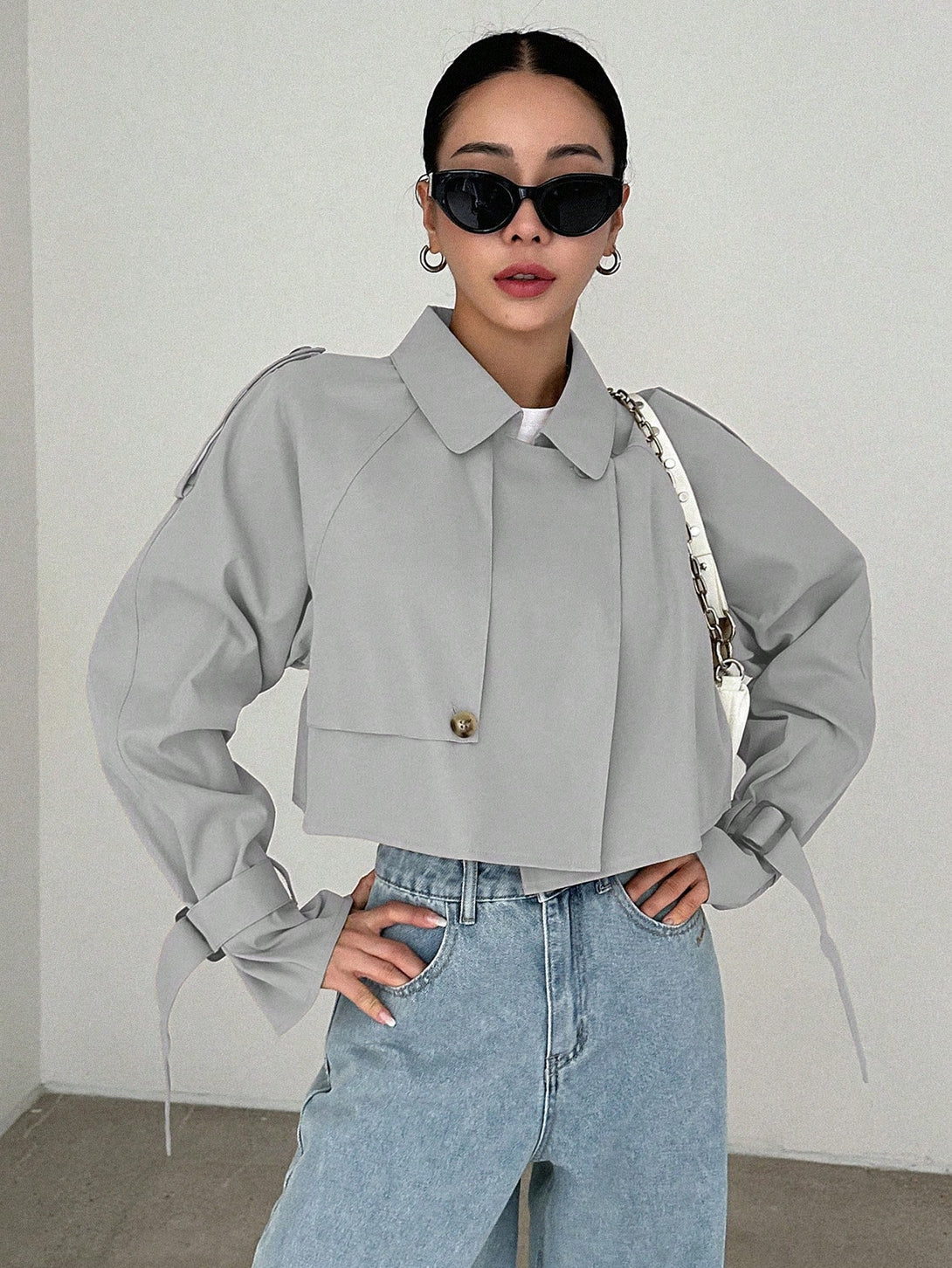 Ropa de Mujer, Ropa de Exterior para Mujer, Gabardinas para Mujer, 39456226, Gris Claro