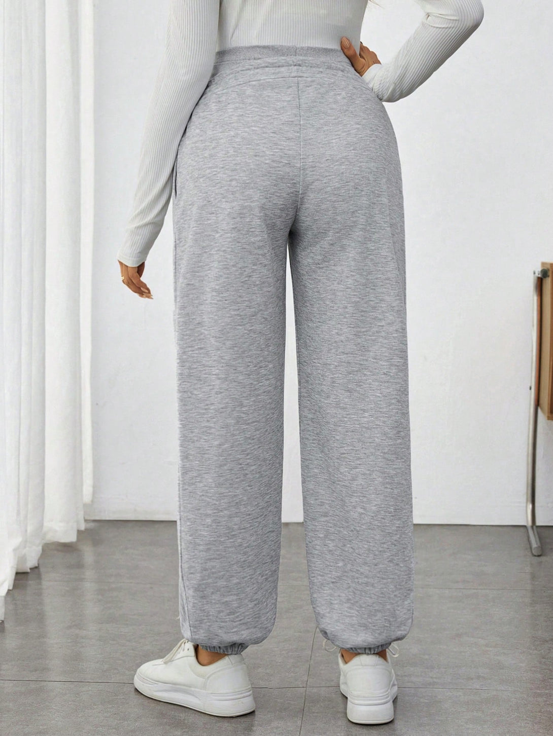 Ropa de Mujer, Ropa Premamá, Bottoms Premamá, Pantalones de maternidad, Gris Claro