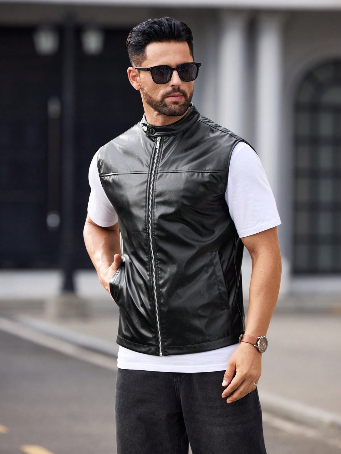 Hombres, Ropa de hombre, Chaquetas & Abrigos para Hombre, Chalecos de hombre, 39588908, Negro