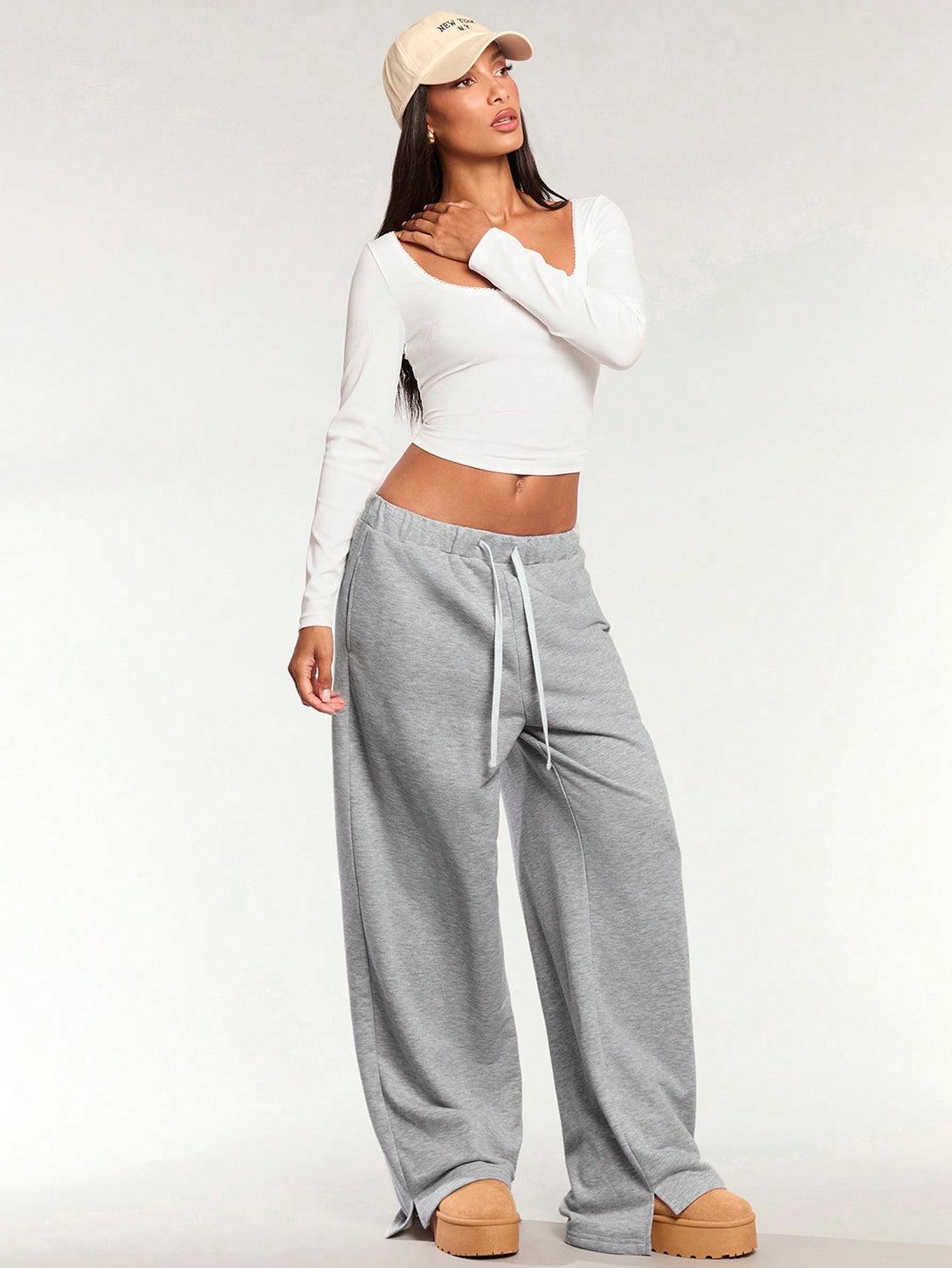 Ropa de Mujer, Ropa de Mujer, Bottoms de Mujer, Pantalones de Deporte para Mujer, OUTFITS LOOKBOOK, Gris