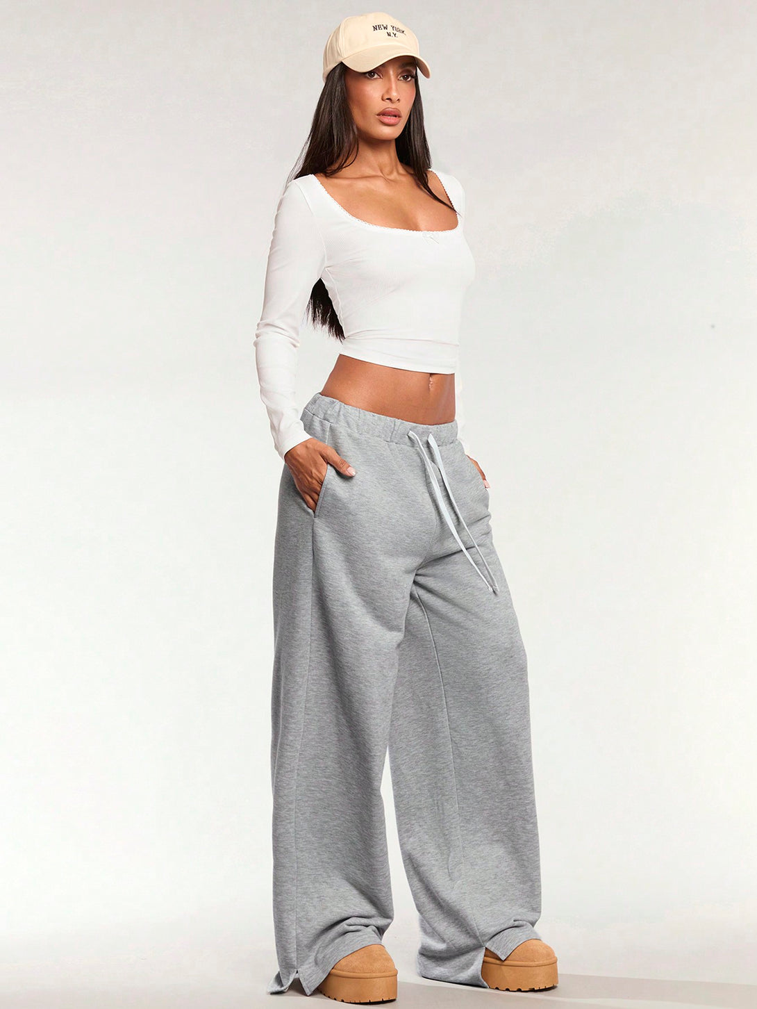 Ropa de Mujer, Ropa de Mujer, Bottoms de Mujer, Pantalones de Deporte para Mujer, OUTFITS LOOKBOOK, Gris