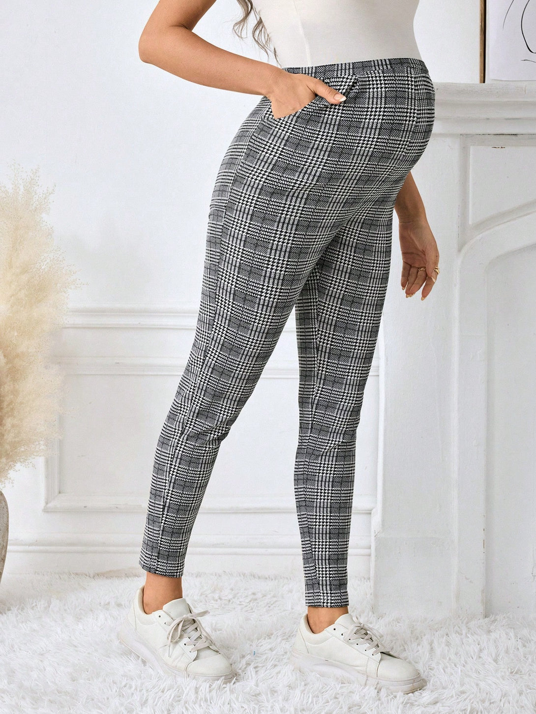 Ropa de Mujer, Ropa Premamá, Bottoms Premamá, Pantalones de maternidad, Gris