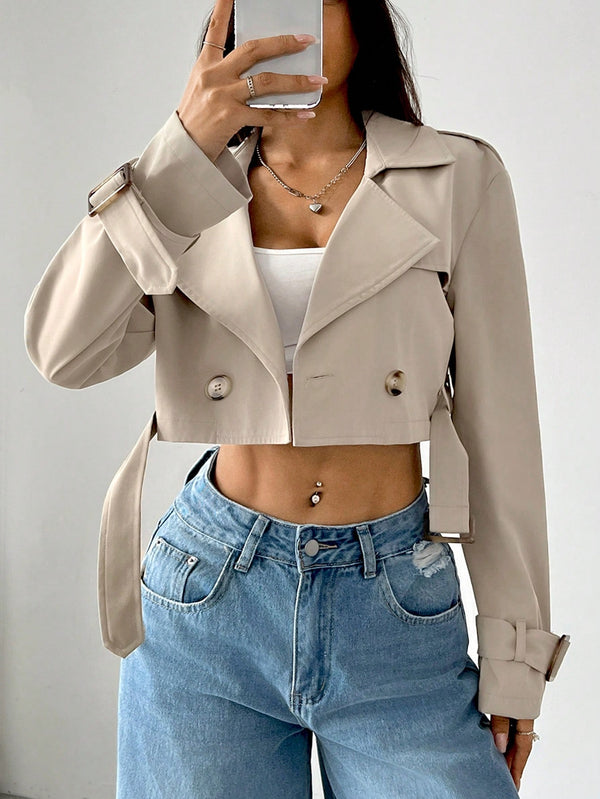 Ropa de Mujer, Ropa de Exterior para Mujer, Gabardinas para Mujer, OUTFITS LOOKBOOK, 38243898, Albaricoque