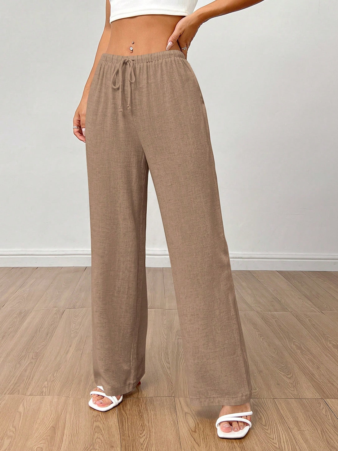 Ropa de Mujer, Ropa de Mujer, Bottoms de Mujer, Pantalones de Mujer, Caqui