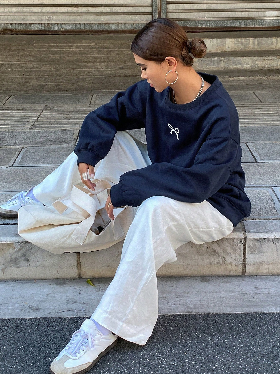 Ropa de Mujer, Ropa de Mujer, Sudaderas de Mujer, Azul Marino