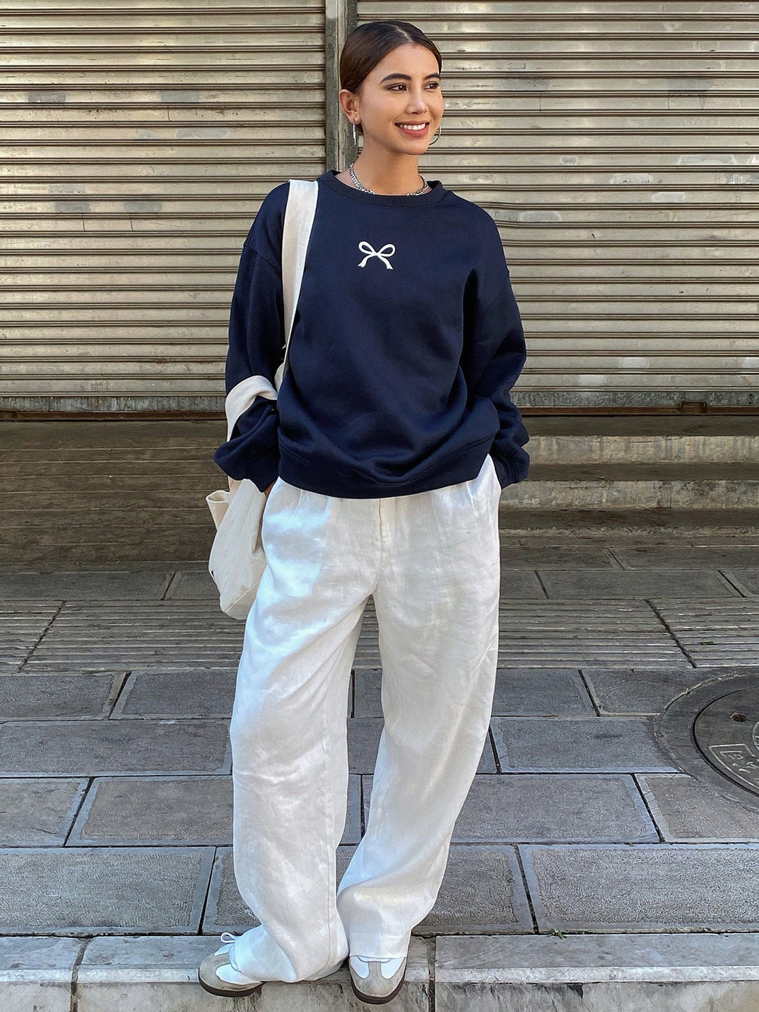 Ropa de Mujer, Ropa de Mujer, Sudaderas de Mujer, Azul Marino