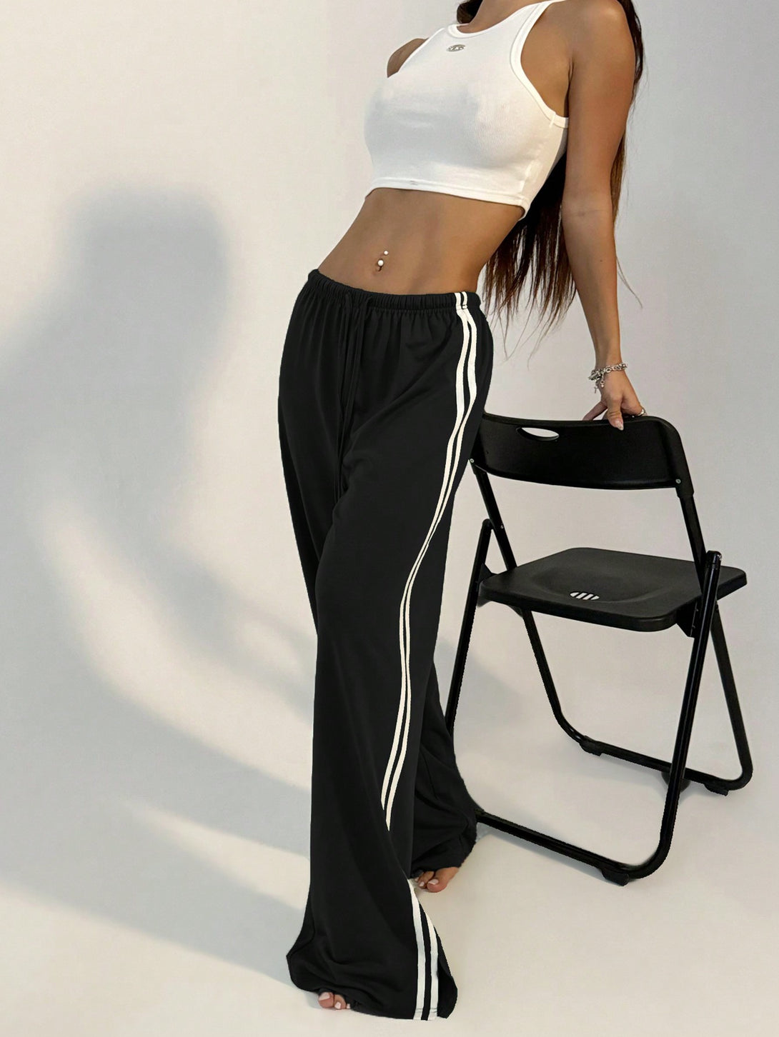 Ropa de Mujer, Ropa de Mujer, Bottoms de Mujer, Pantalones de Deporte para Mujer, Negro