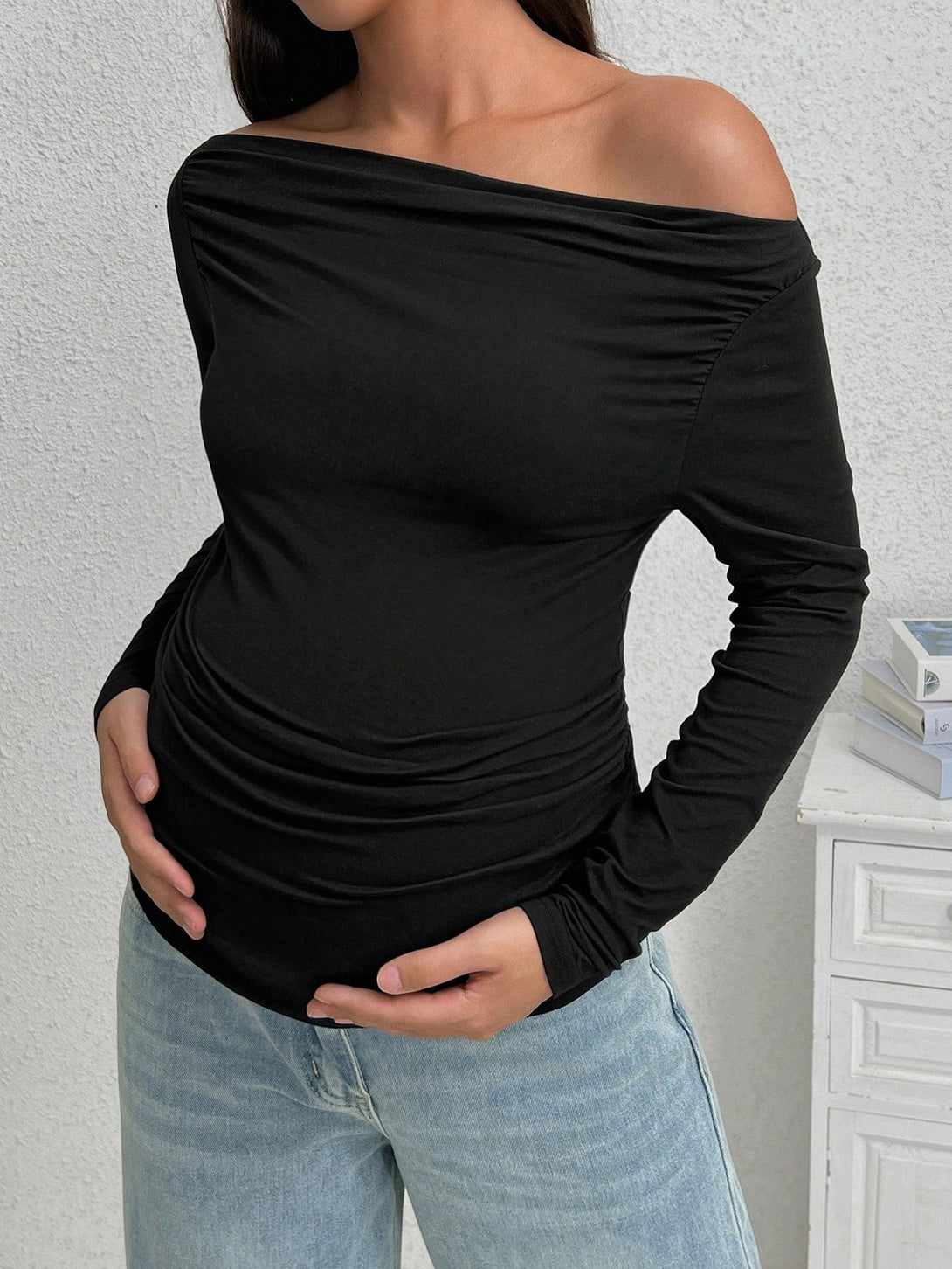 Ropa de Mujer, Ropa Premamá, Tops Premamá, Camisetas premamá, Negro