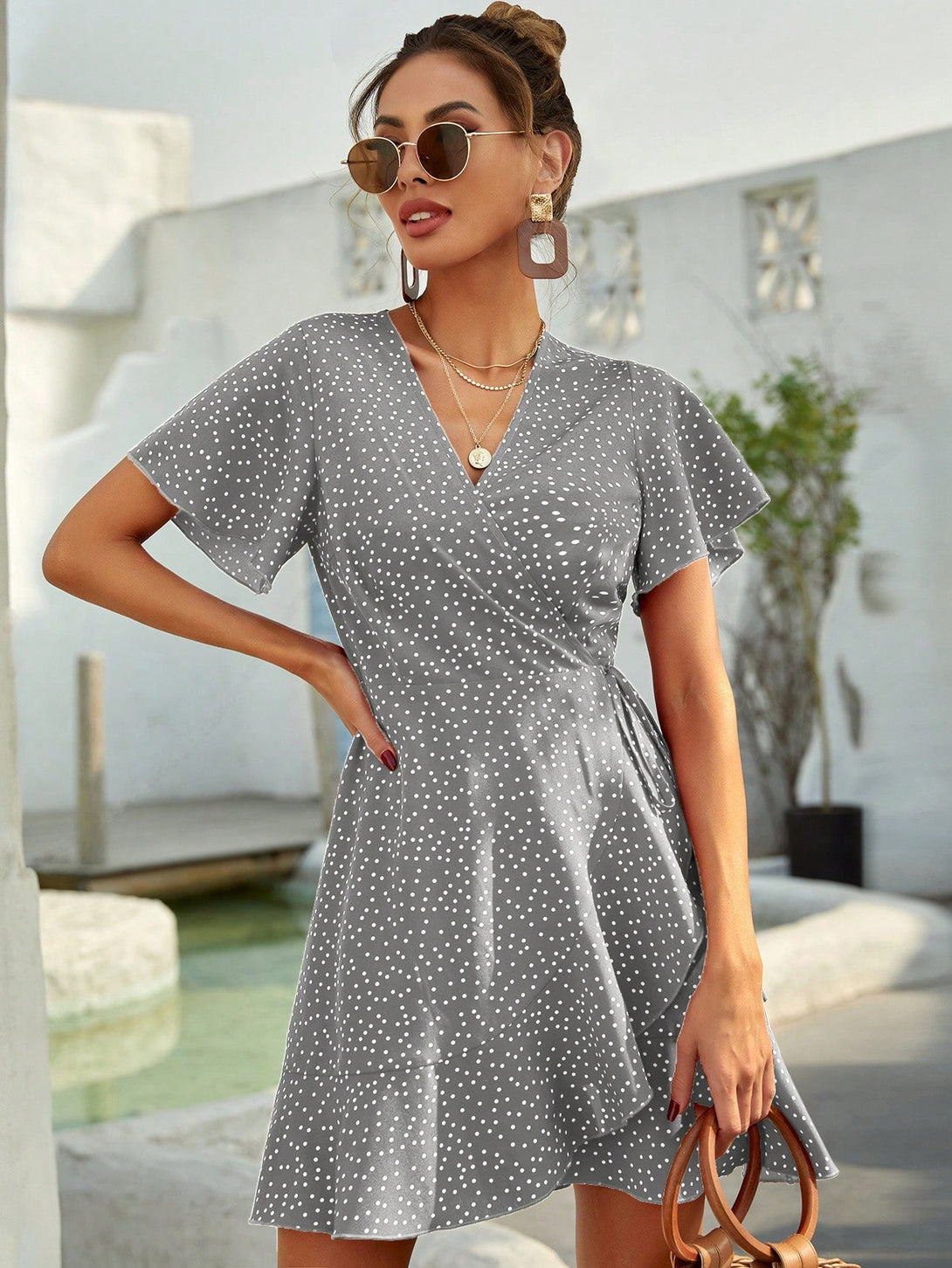 Ropa de Mujer, Ropa de Mujer, Vestidos de mujer, Vestidos cortos de mujer, Gris