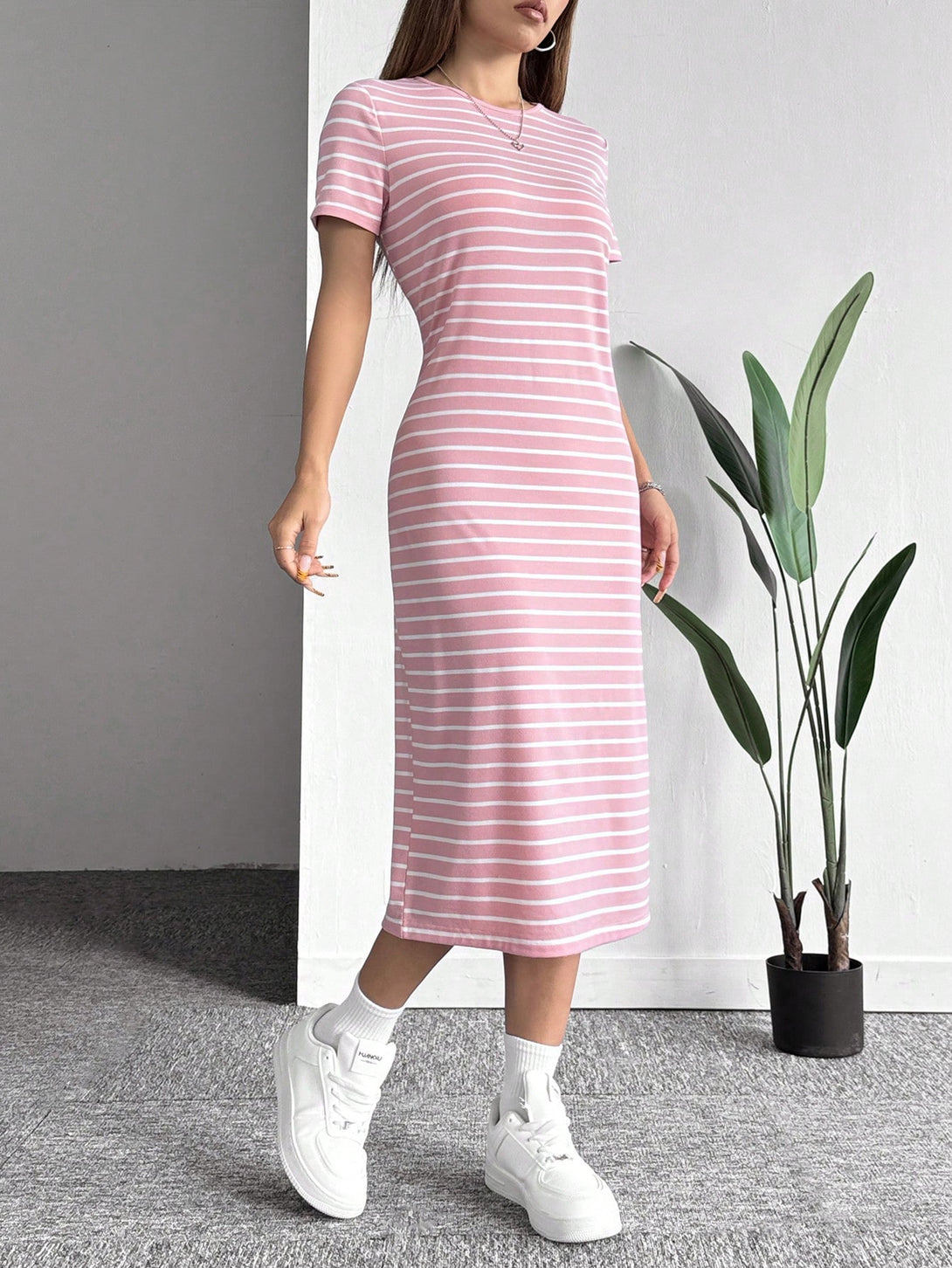 Ropa de Mujer, Ropa de Mujer, Vestidos de mujer, Vestidos midi para mujer, Rosa vieja