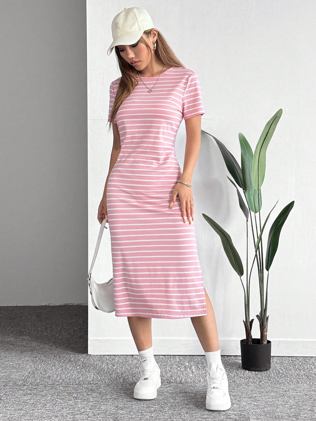 Ropa de Mujer, Ropa de Mujer, Vestidos de mujer, Vestidos midi para mujer, Rosa vieja