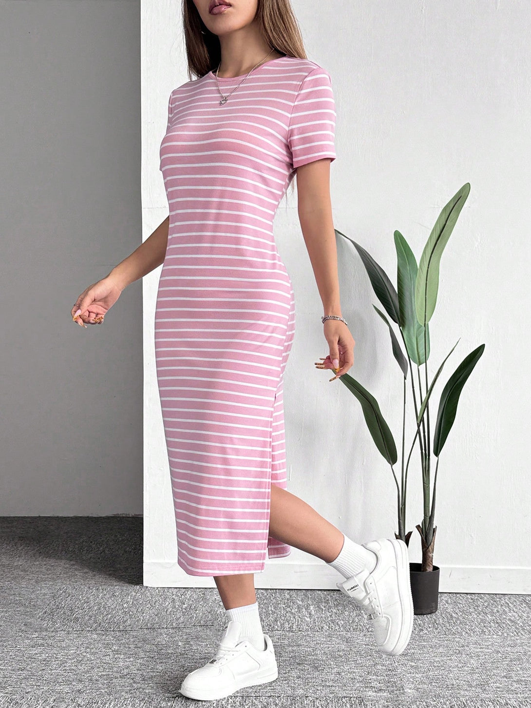 Ropa de Mujer, Ropa de Mujer, Vestidos de mujer, Vestidos midi para mujer, Rosa vieja