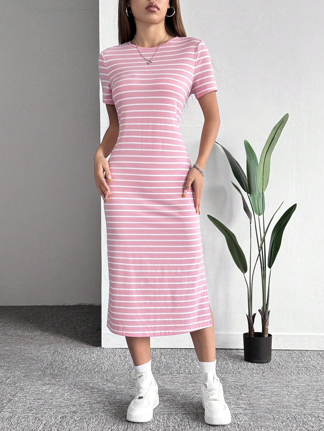 Ropa de Mujer, Ropa de Mujer, Vestidos de mujer, Vestidos midi para mujer, Rosa vieja