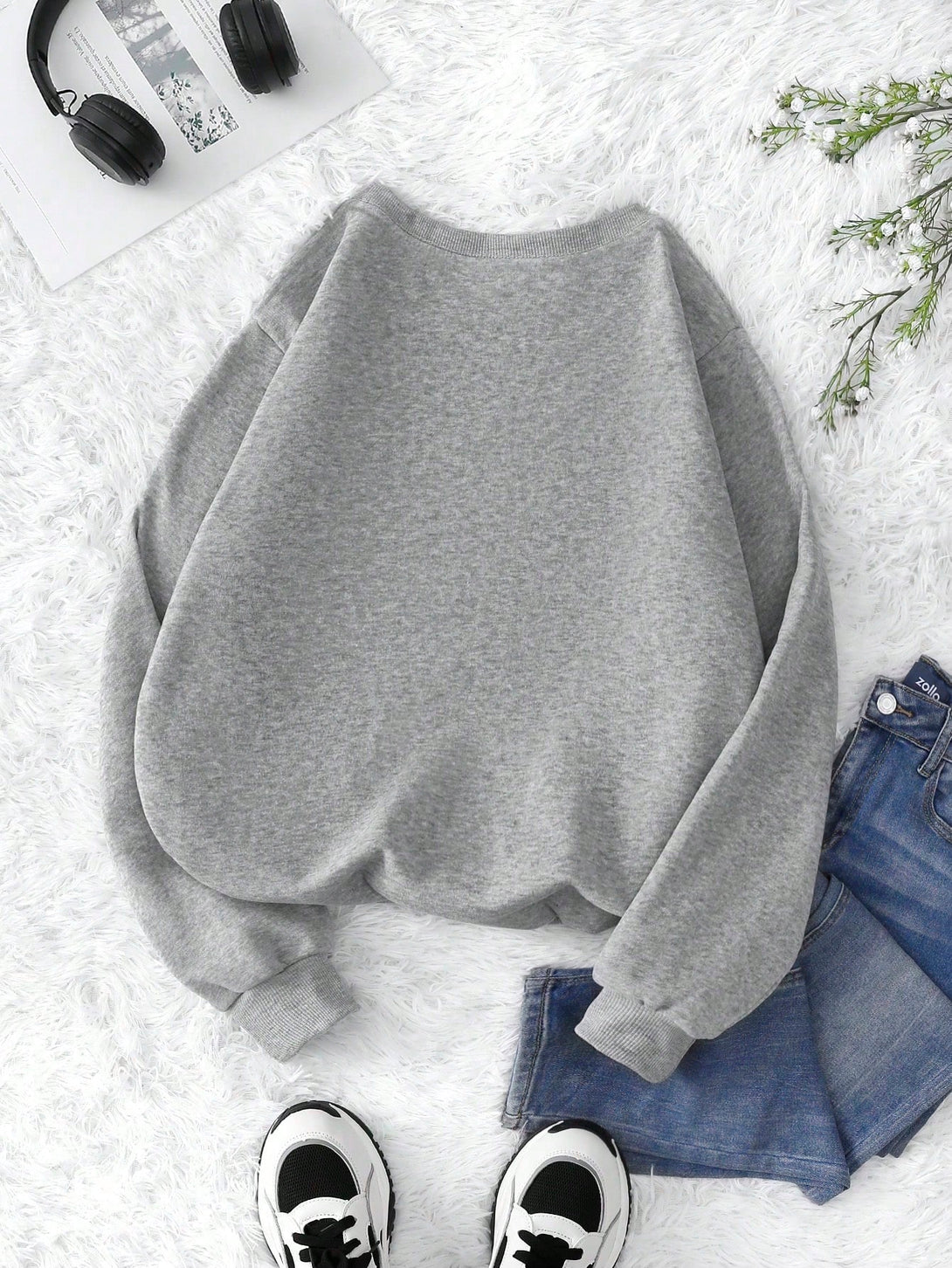 Ropa de Mujer, Ropa de Mujer, Sudaderas de Mujer, Gris Claro