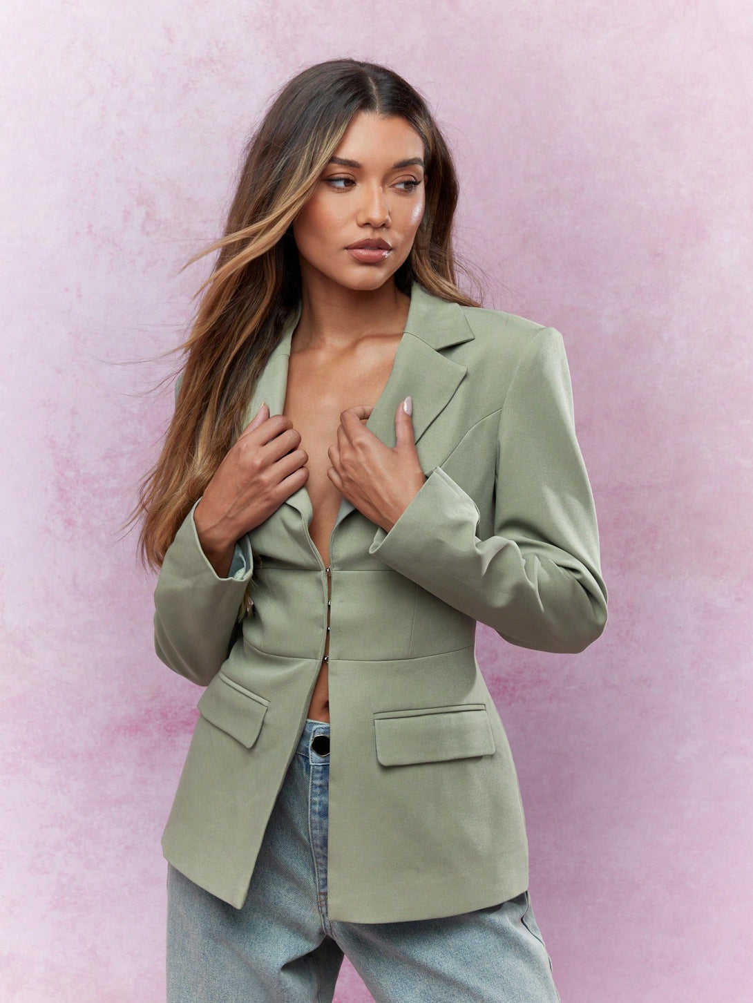 Ropa de Mujer, Trajes de Mujer, Blazers de Mujer, 40361386, Verde