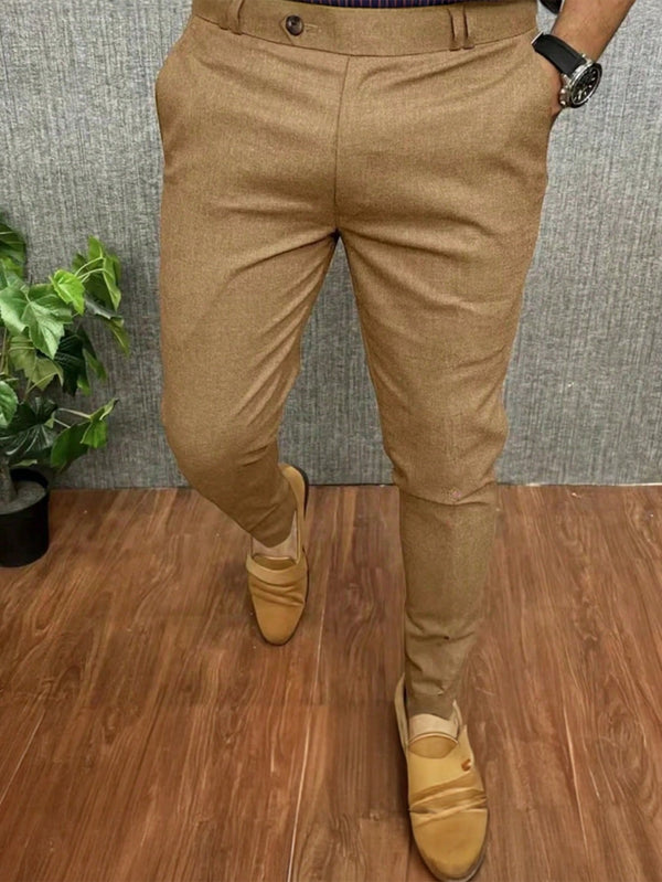 Hombres, Ropa de hombre, Trajes & Piezas separadas para Hombres, pantalones de traje de hombre, 29267004, Marrón Mocha