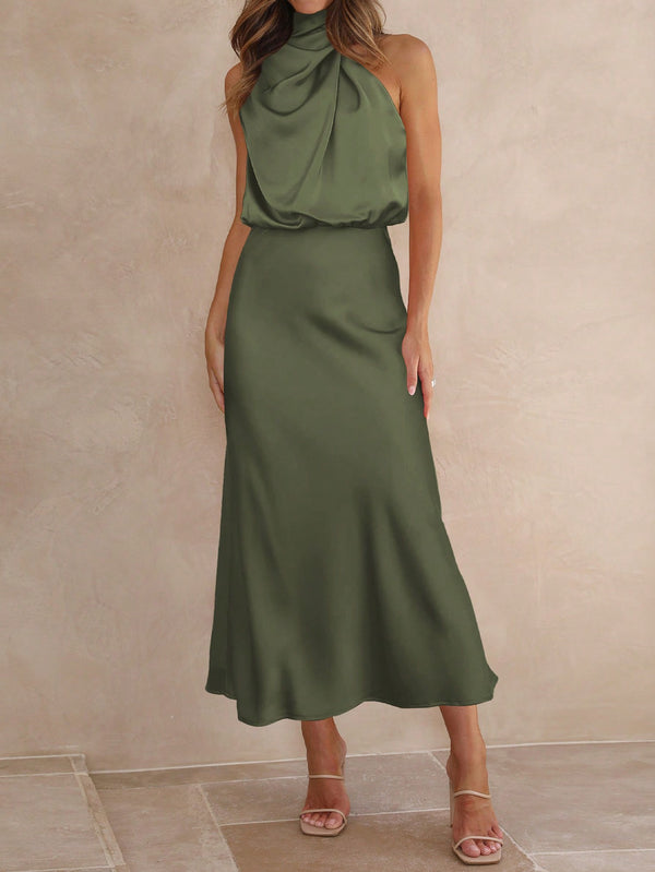 Ropa de Mujer, Ropa de Mujer, Vestidos de mujer, Vestidos midi para mujer, Verde militar