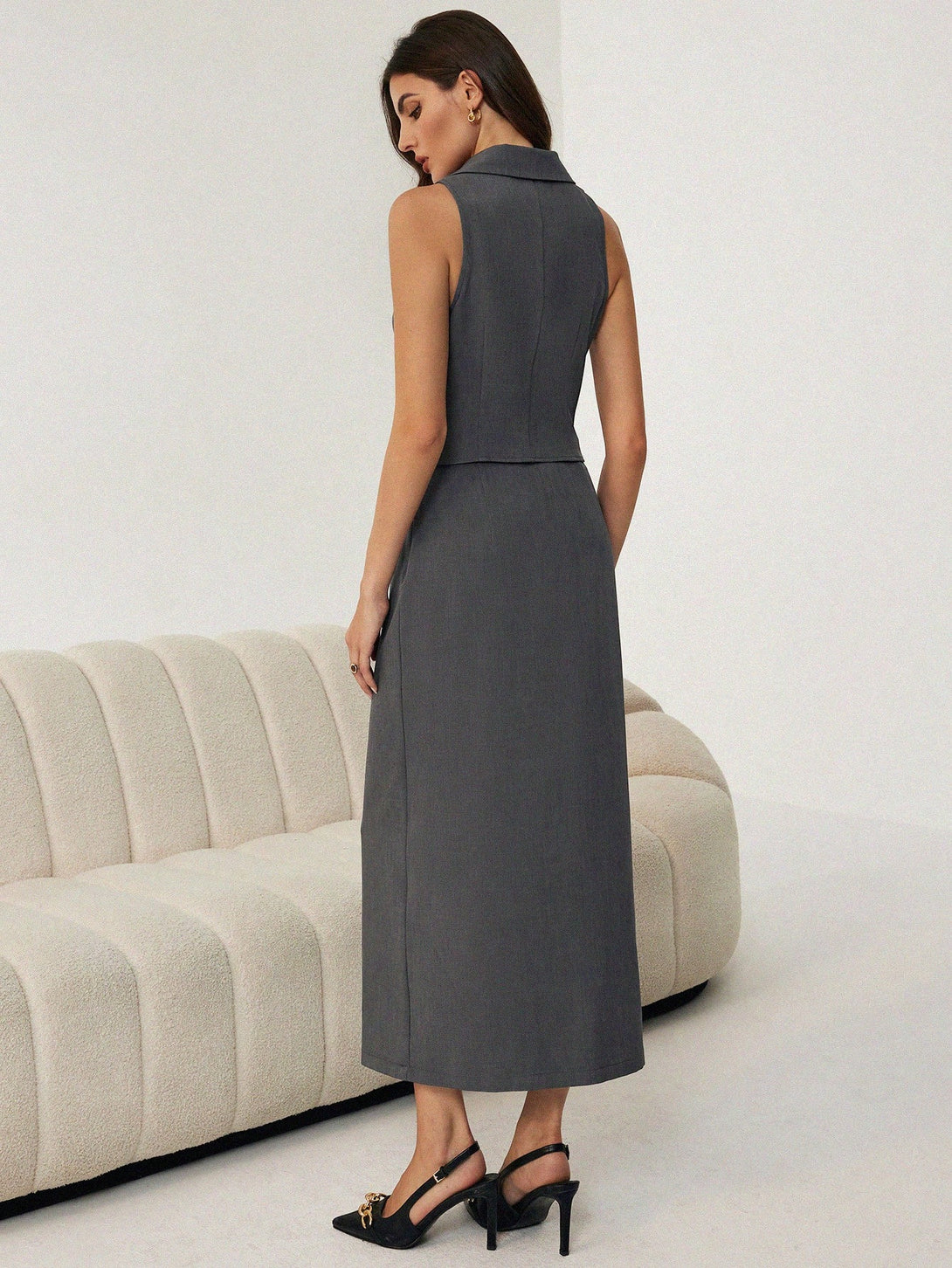 Ropa de Mujer, Trajes de Mujer, Sets de Traje de Mujer, 38782073, Gris Oscuro