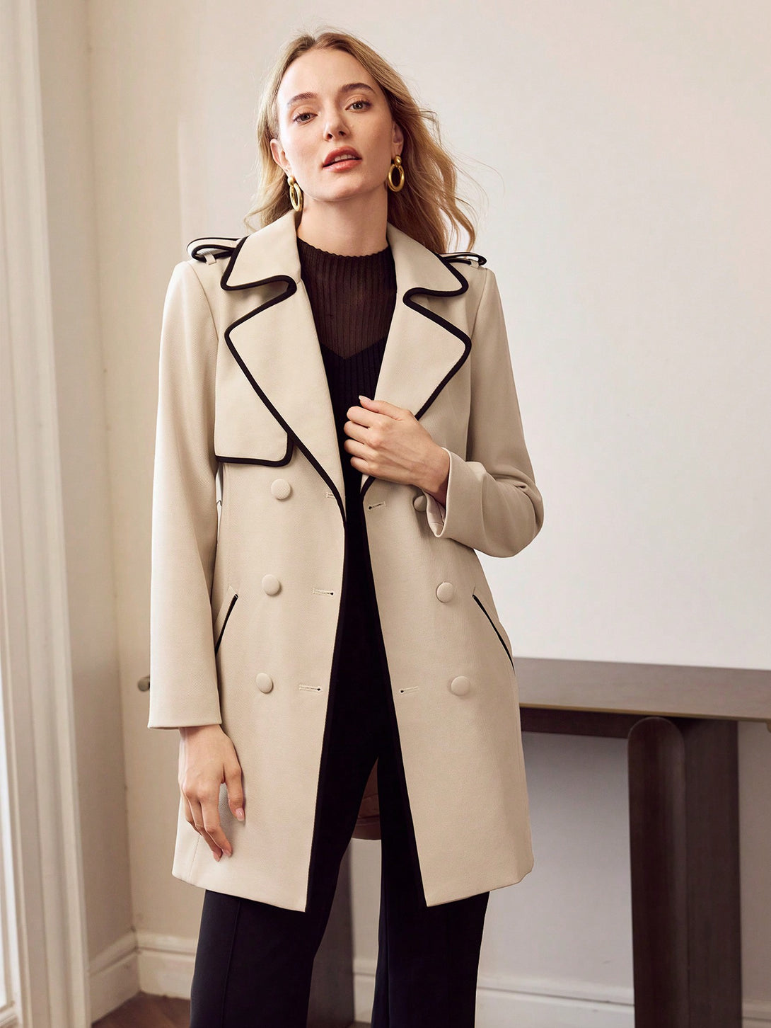 Ropa de Mujer, Ropa de Exterior para Mujer, Gabardinas para Mujer, COUPLE LOOKBOOK, 40598852, Caqui