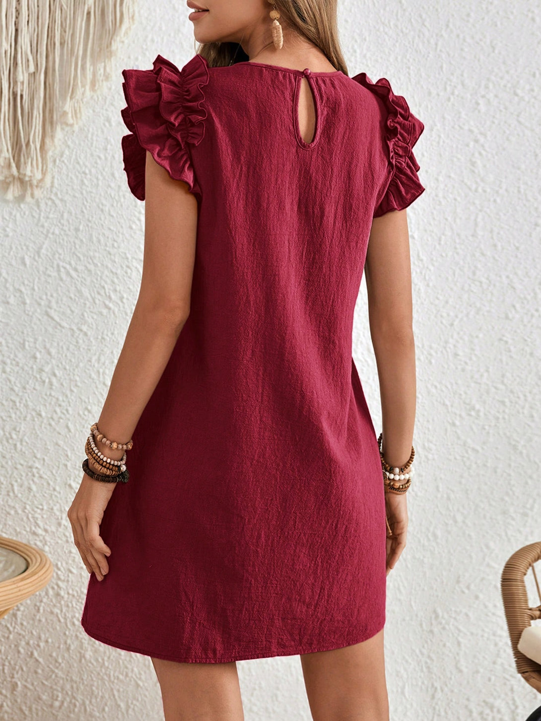 Ropa de Mujer, Ropa de Mujer, Vestidos de mujer, Vestidos cortos de mujer, Rosa Roja