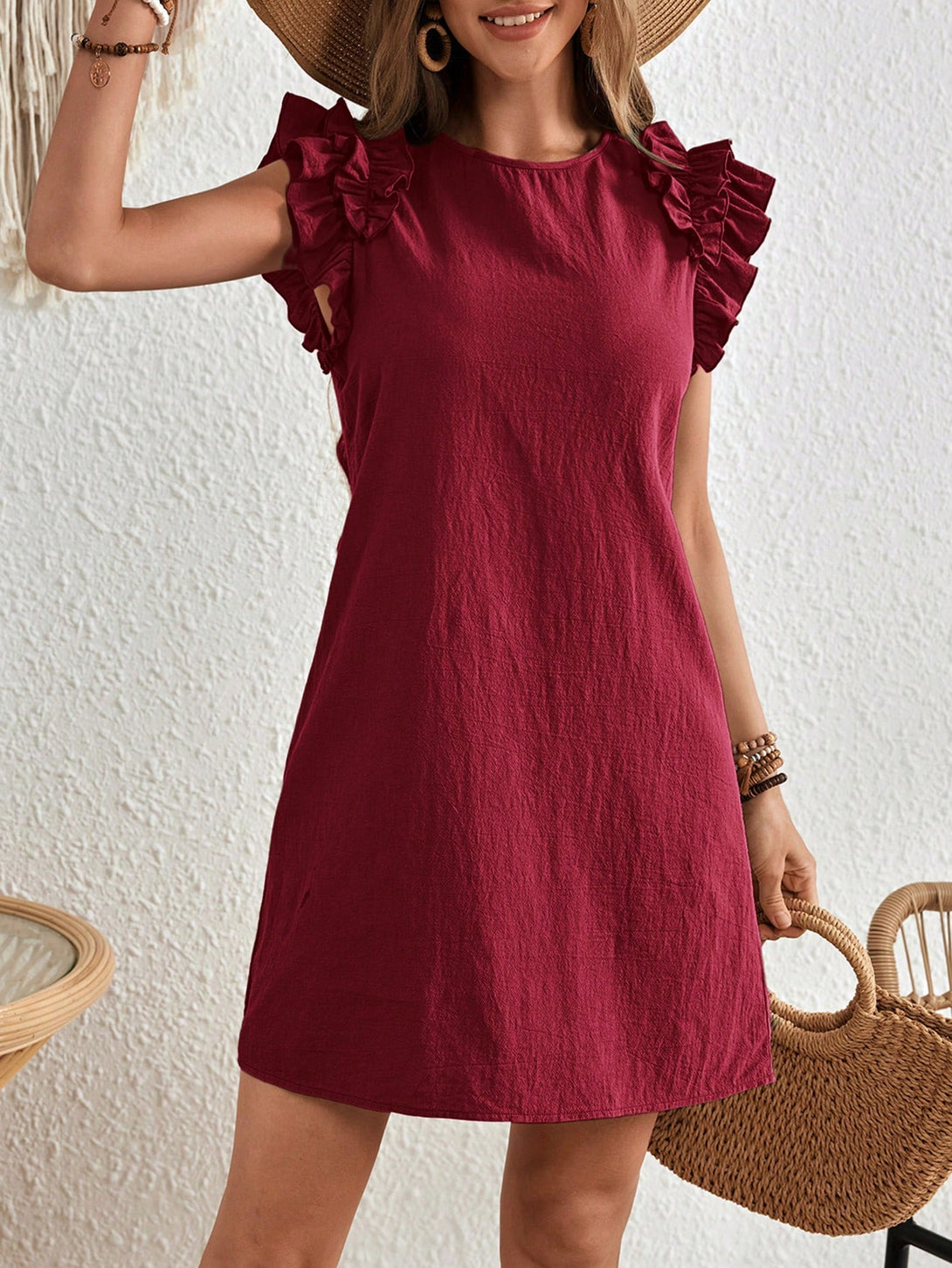 Ropa de Mujer, Ropa de Mujer, Vestidos de mujer, Vestidos cortos de mujer, Rosa Roja