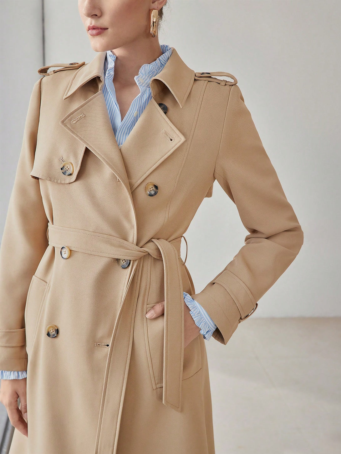 Ropa de Mujer, Ropa de Exterior para Mujer, Gabardinas para Mujer, OUTFITS LOOKBOOK, 40648695, Caqui