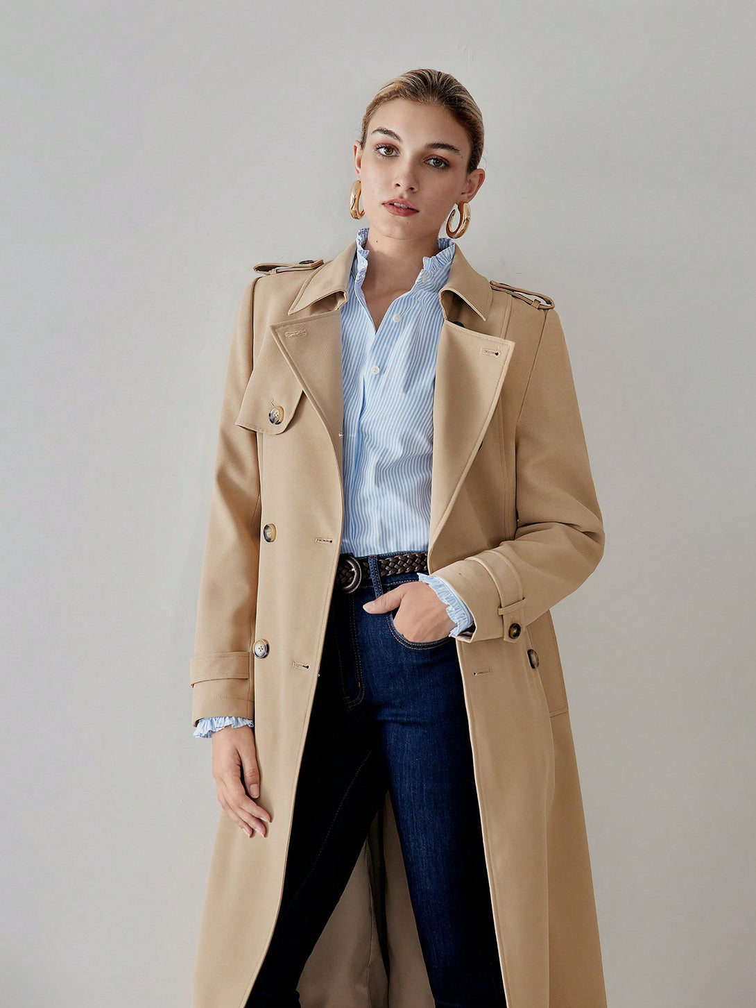 Ropa de Mujer, Ropa de Exterior para Mujer, Gabardinas para Mujer, OUTFITS LOOKBOOK, 40648695, Caqui