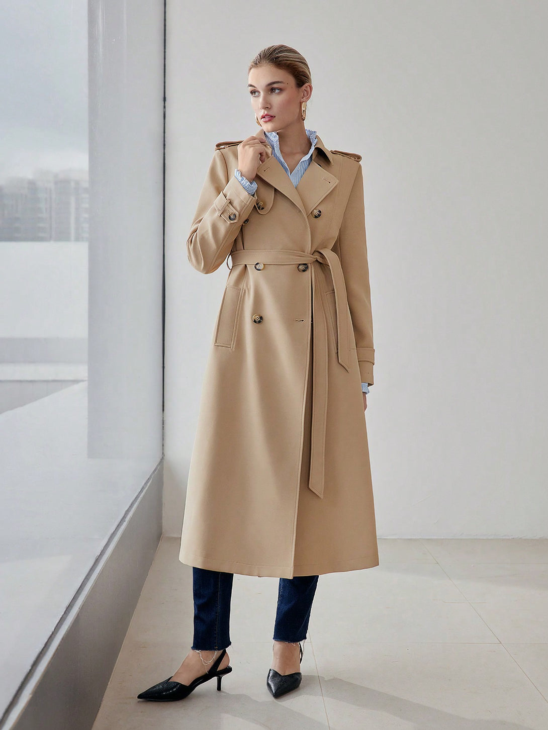 Ropa de Mujer, Ropa de Exterior para Mujer, Gabardinas para Mujer, OUTFITS LOOKBOOK, 40648695, Caqui