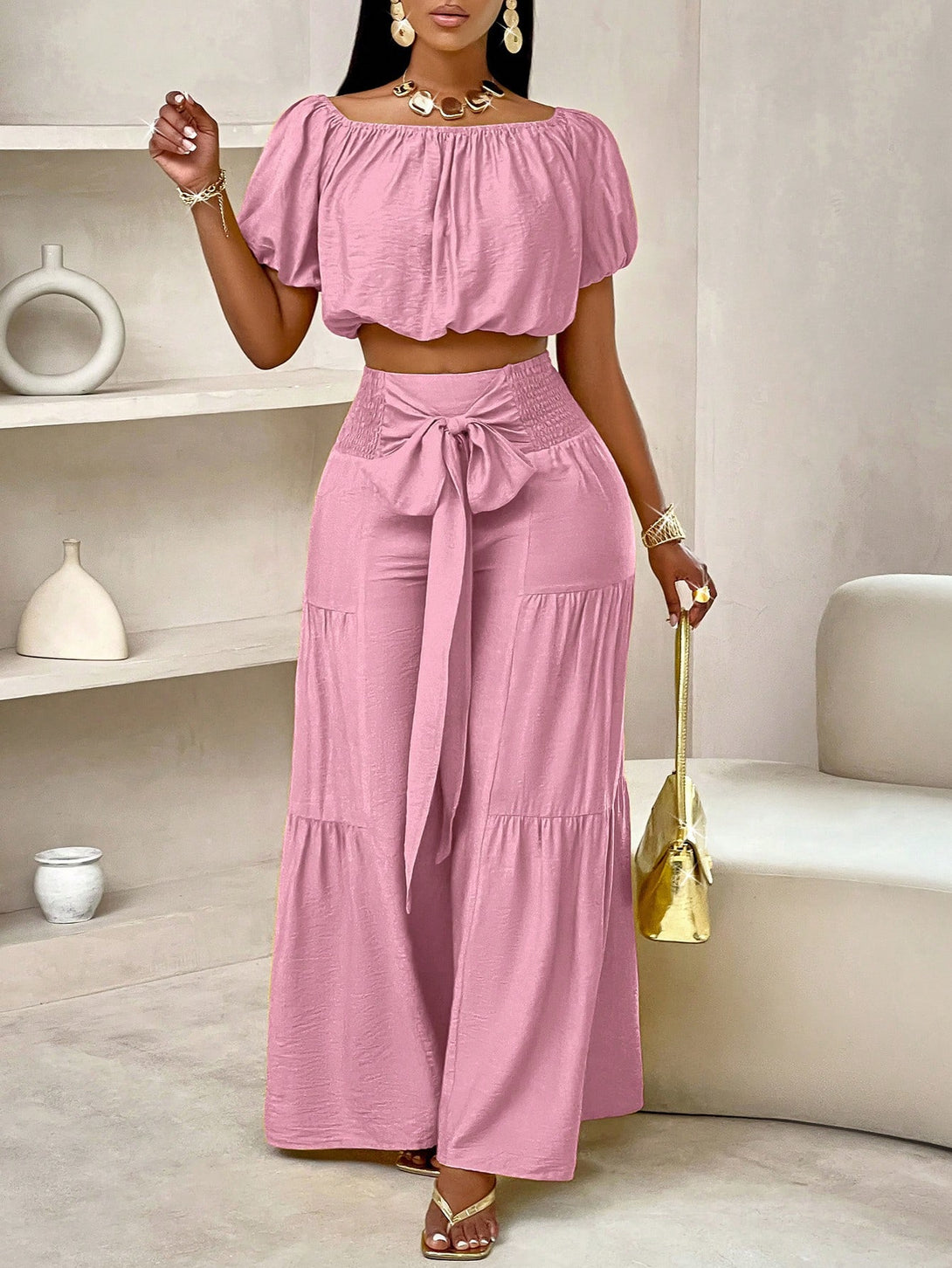 Ropa de Mujer, Ropa de Mujer, Conjunto para Mujer, Ropa Dos piezas para Mujer, Rosa vieja